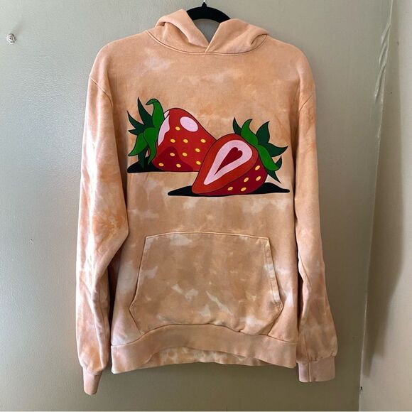 Late Lunch Spaced Out Hoodie sweatshirt strawberry dinosaur print men’s unisex S - Picture 4 of 9